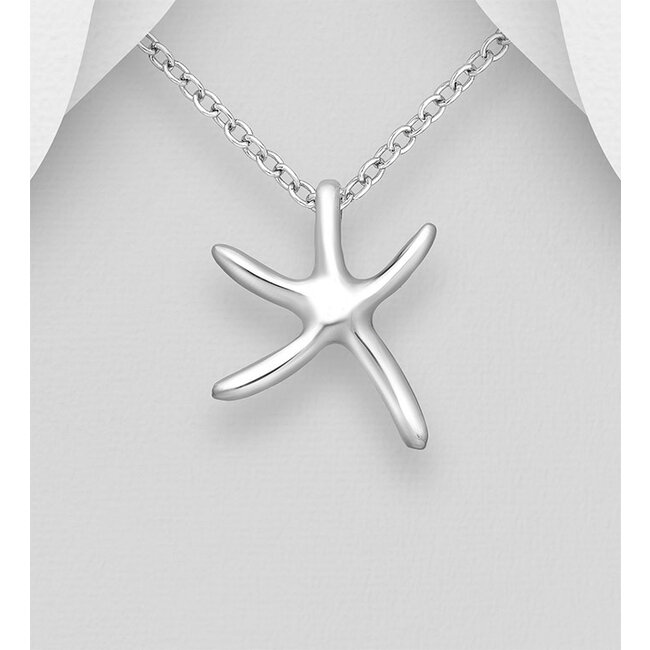 Sterling Sterling Starfish Necklace