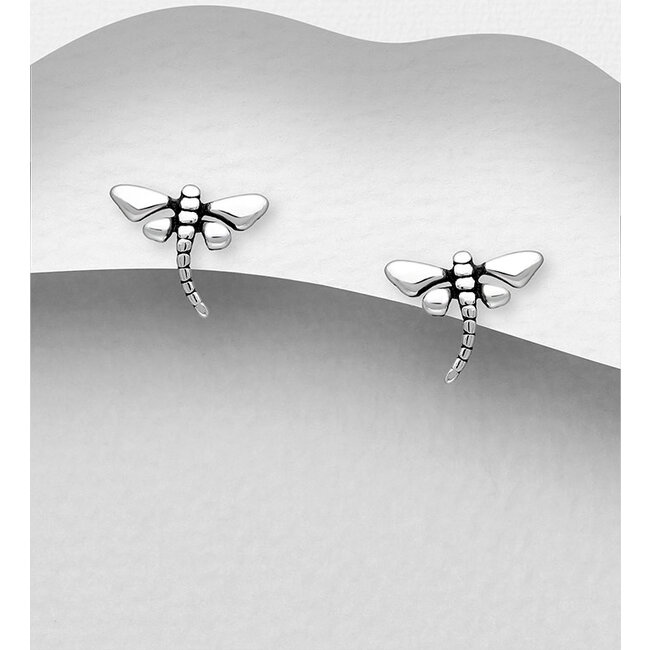 Sterling Sterling Silver Studs-Dragonfly