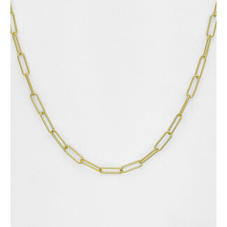 Sterling Italian 18KT. Gold Plated Silver Boyfriend Necklace - 24"