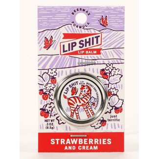 Blue Q Lip Shit - Strawberries and Cream Lip Balm