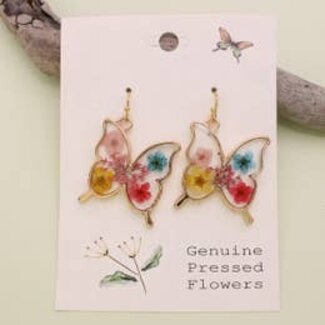 Zad Large Butterfly Bouquet Dried Flower Earrings