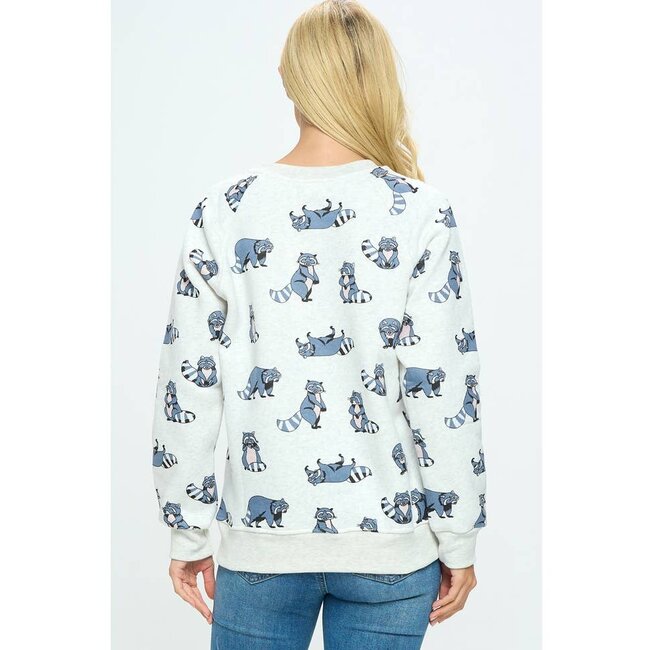 Raccoon Print Sweatshirt