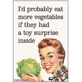 Ephemera Magnet - I'd Probably Eat More Vegetables