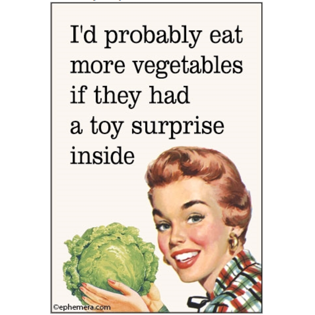 Ephemera Magnet - I'd Probably Eat More Vegetables