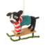 Felt Dog On Sled Ornament - FINAL SALE