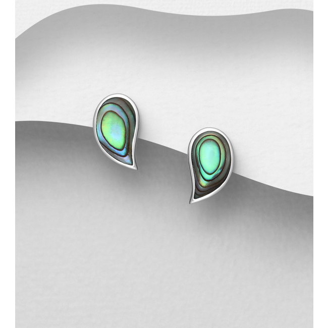 Sterling Studs-Shell Crescents
