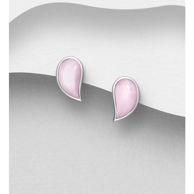 Sterling Studs-Shell Crescents