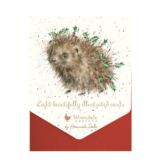 Wrendale Notecard Pack-Christmas Hedgehugs