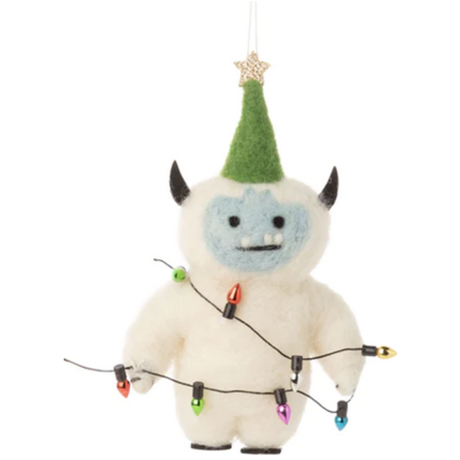 Felt Yeti Ornaments (2 designs)
