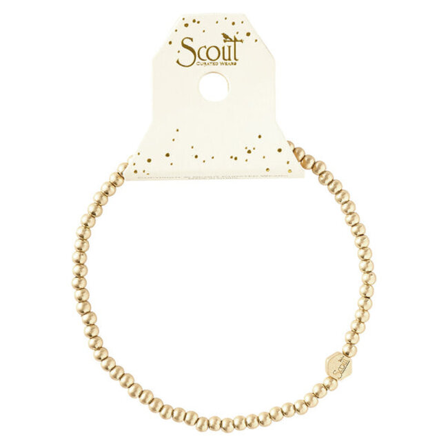Scout Mini Metal Stacking Bracelet Ball Beads Gold