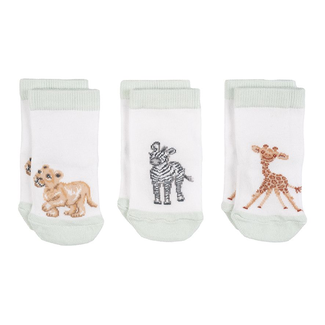 WRENDALE Little Savannah African Animal Baby Sock Set of 3