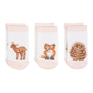 WRENDALE Little Forest Woodland Animal Baby Sock Set of 3