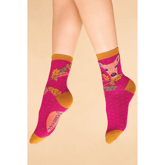 Powder Design Ltd Sock - Enchanted Evening Doe - Fuchsia