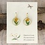 Zad Cottage Yellow Dried Flower Round Earrings