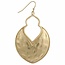 Zad Gold Arabesque Hammered Earring