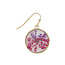 Zad Cottage Pink/Purple Round Dried Flower Earrings