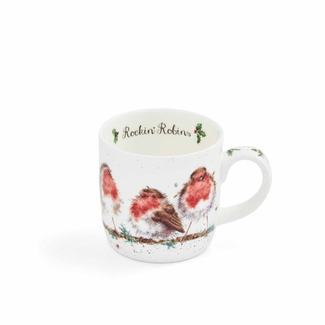 Wrendale Wrendale Mug-Christmas-Rocking Robins-11oz.