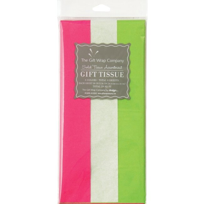 The Gift Wrap Company Tissue-Multi Pack-Pink/Lime/White