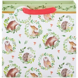 Xmas Gift Bag-Out In The Woods- Med. - FINAL SALE