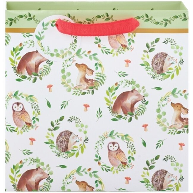 Xmas Gift Bag-Out In The Woods- Med. - FINAL SALE