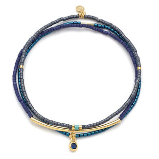 Scout Tonal Chromacolor Miyuki Bracelet Trio Navy/Gold