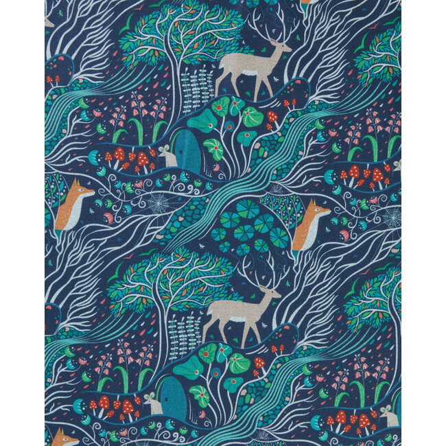 Fable England The Enchanted Tree Thick Scarf - Navy