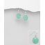 Sterling Drop-Sterling & Resin Lotus Earrings (more colours) - FINAL SALE