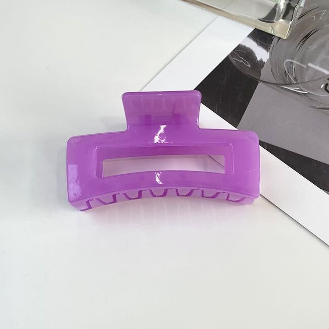 E&S Accessories Rectangular Opaque Hair Claw (more colours)