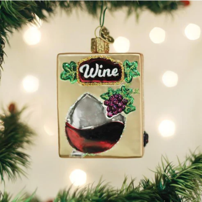 Boxed Wine Ornament