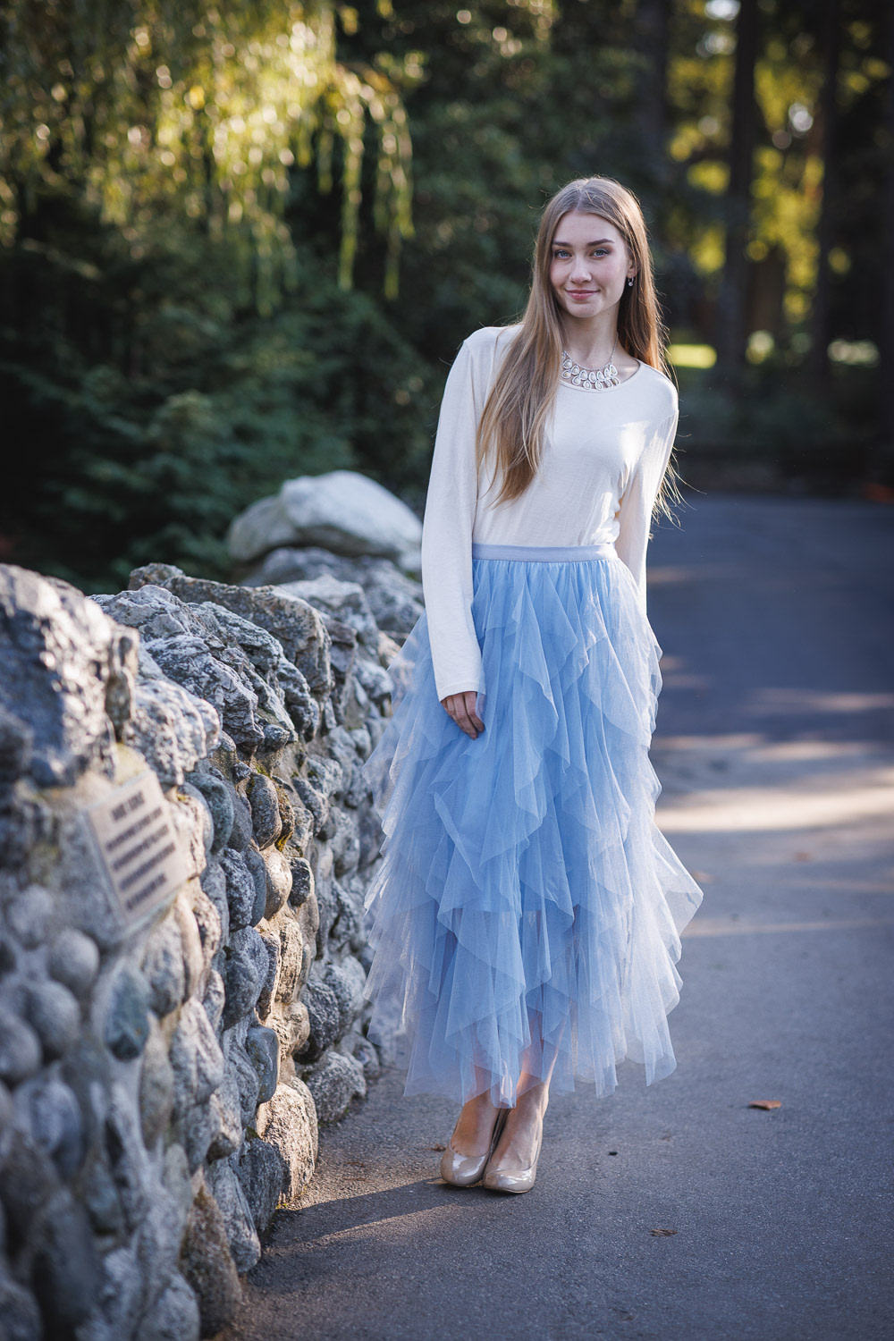 Lindy Skirt- Blue - Cameron Rose