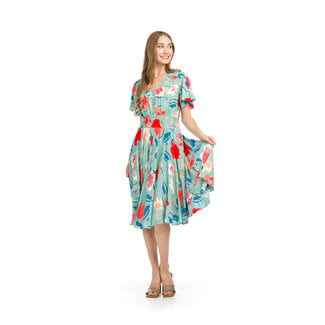 Papillon Poppy - Floral Short Sleeve Dress