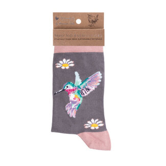 Wrendale Women's Bamboo Socks - Bird  Sock - Wisteria Wishes