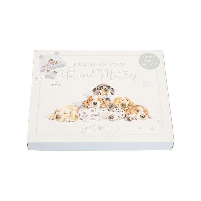 Wrendale Little Paws Newborn Hat & Mitten Set