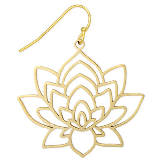 Zad Lovely Lotus Gold Cutout Earrings