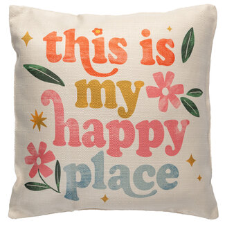 Karma Square Pillow - Happy Place