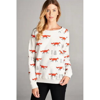 Lasoul Fox Print Sweatshirt