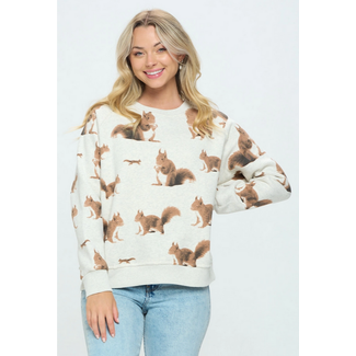 Squirrel Print Sweatshirt