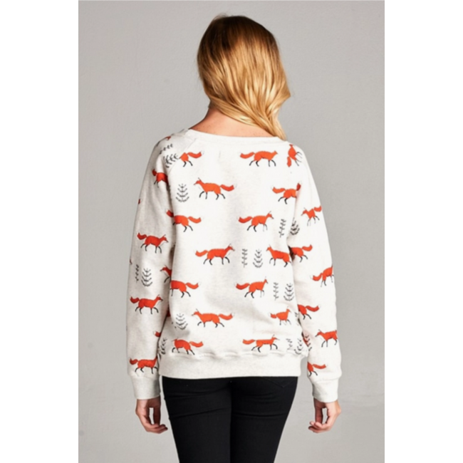 Fox Print Sweatshirt