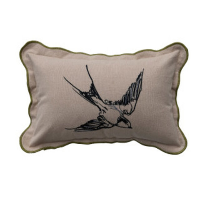 Creative Co-op Bird Pillow