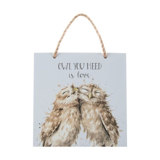 WRENDALE Wooden Plaque Owl - Birds of a Feather