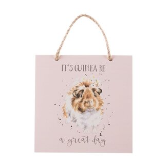 WRENDALE Wooden Plaque Guinea Pig - Grinny Pig