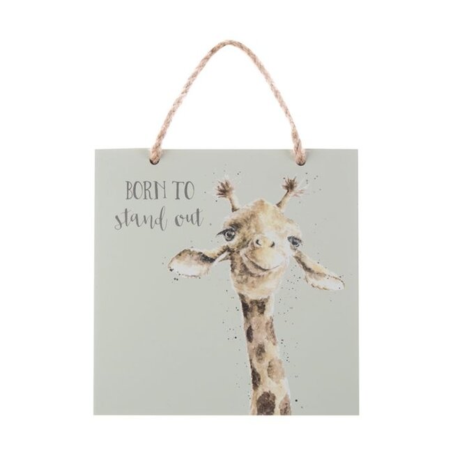 WRENDALE Wooden Plaque Giraffe - Born To Stand Out