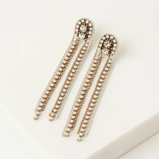 Lover’s Tempo Astaire Fringe Earrings - White