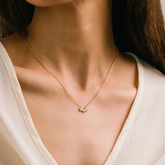 Lover’s Tempo Crown Necklace - Clear