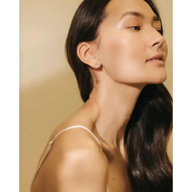 Lover’s Tempo Halo Stud Earrings - Gold