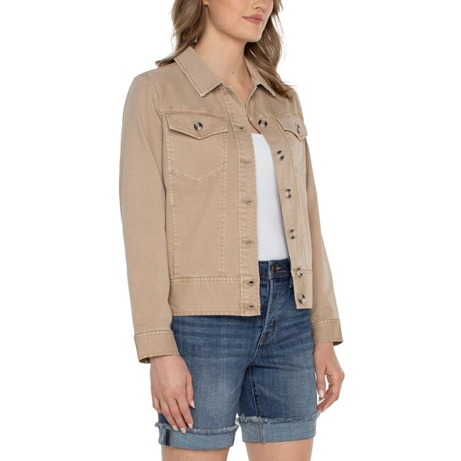 Liverpool Los Angeles Trucker Jacket with Elastic Back Waist - FINAL SALE