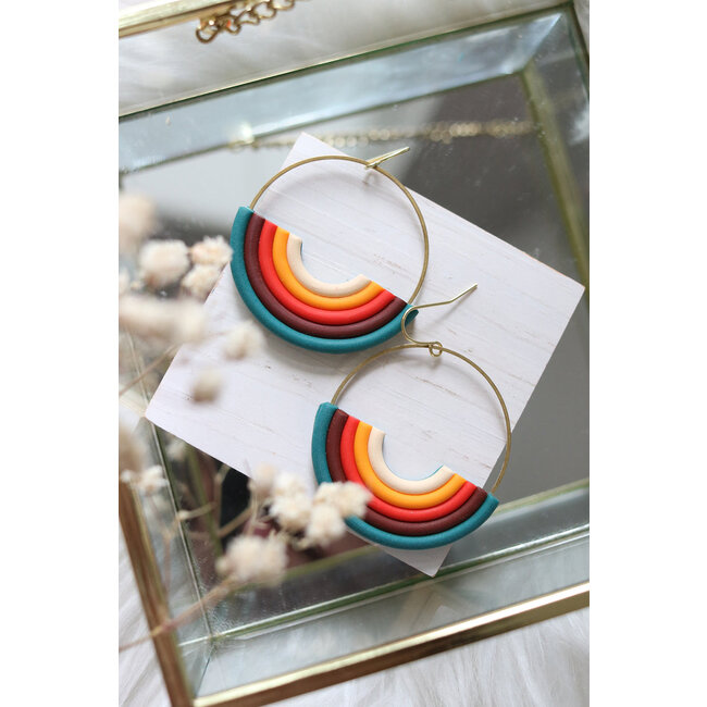 Petal & Posy Carry on Swing Hoops- Retro