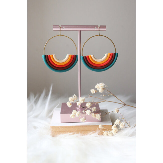 Petal & Posy Carry on Swing Hoops- Retro