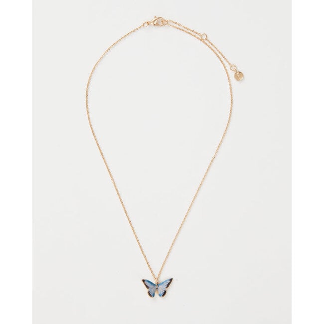 Fable England Fable - Blue Butterfly Necklace - Short