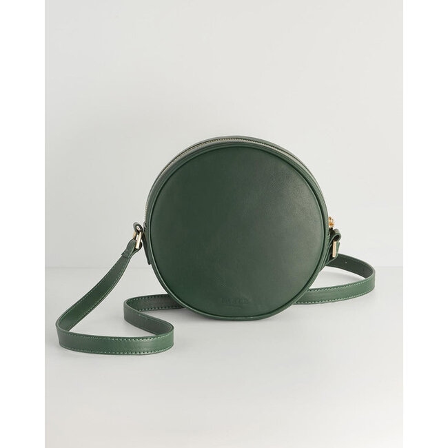 Fable England Chloe Fawn Embroidered Circle Bag Green
